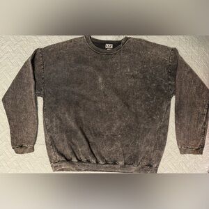 INC International Concepts Black Acid Wash Sweater